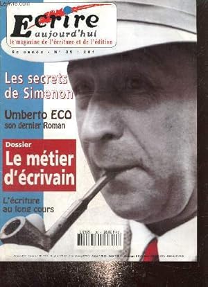 Seller image for Ecrire aujourd'hui, le magazine de l'criture et de l'dition - 6e anne, n35, mai-juin 1996 : Le mtier d'crivain / La mtaphore (Jean-Louis Bailly) / Missoula, ville d'crivains amricains (L. T.-D.) / La technique du paragraphe (L. Timbal-Duclaux). for sale by Le-Livre