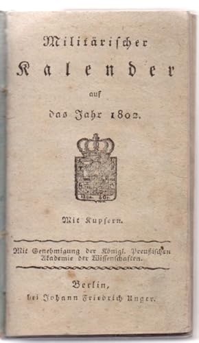 Militärischer Kalender auf das Jahr 1802.