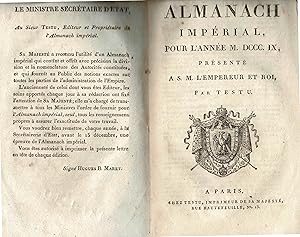 Almanach impérial pour l'an M.DCCC.IX, présenté A S. M. L'Empereur et Roi. (Originalausgabe 1809)