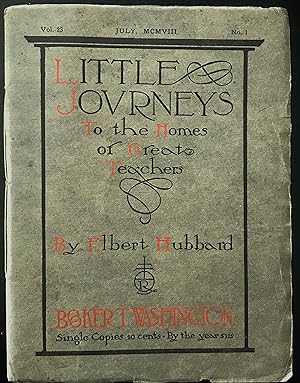 Image du vendeur pour lITTLE JOURNEYS TO THE HOMES OF GREAT TEACHERS, Booker T Washington mis en vente par Billy Books