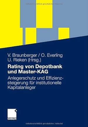 Seller image for Rating von Depotbank und Master-KAG: Anlegerschutz und Effizienzsteigerung für institutionelle Kapitalanleger (German Edition) [Paperback ] for sale by booksXpress