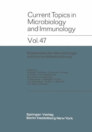 Image du vendeur pour Current Topics in Microbiology and Immunology (Volume 47) (English and German Edition) by Arber, W., Braun, W., Cramer, F., Haas, R., Hofschneider, P. H., Henle, W., Jerne, N. K., Koldovsky, P., Koprowski, H., Maaløe, O., Rott, R., Schweiger, H.-G., Sela, M., Syru?ek, L., Vogt, P. K., Wecker, E. [Paperback ] mis en vente par booksXpress