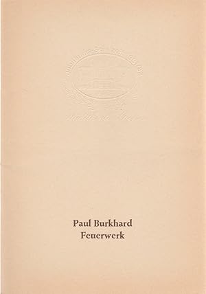 Immagine del venditore per Programmheft Paul Burkhard FEUERWERK Jubilums Spielzeit 1981 / 82 Heft 2 venduto da Programmhefte24 Schauspiel und Musiktheater der letzten 150 Jahre