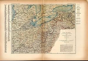 Imagen del vendedor de Lake Maumee at Its Greatest Extent with Contemporary Glaciation" .MAP from Monographs of the US Geological Survey, Volume XLI, Plate XXI) a la venta por Dorley House Books, Inc.