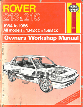 Rover 213 & 216 Owners Workshop Manual