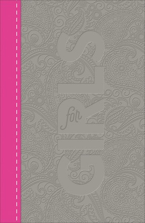 CSB Study Bible for Girls Pewter/Pink, Paisley Design LeatherTouch