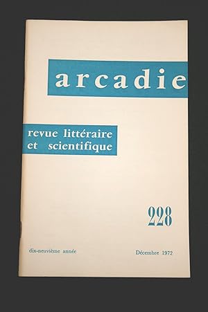 Arcadie - décembre 1972 - Numéro 228