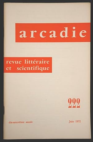 Arcadie - juin 1972 - Numéro 222