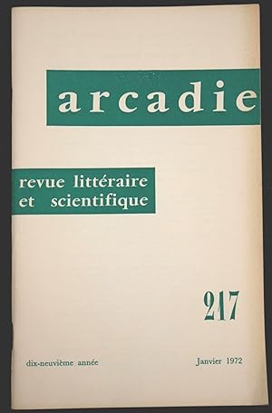 Arcadie - janvier 1972 - Numéro 217