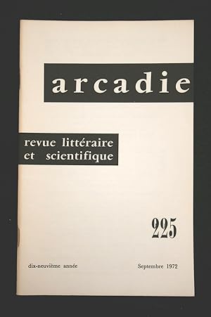Arcadie - septembre 1972 - Numéro 225