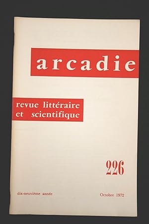 Arcadie - octobre 1972 - Numéro 226