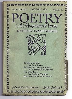 POETRY. A Magazine of Verse. Volume XXXIII, Number IV