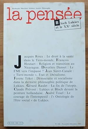 La pensée - numéro 248 de novembre-décembre 1985 - Bloch Lukacs et le XXe siècle