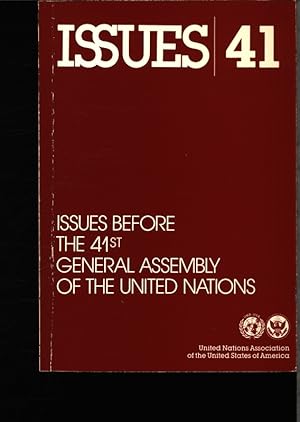 Bild des Verkufers fr Issues before the 41st General Assembly of the United Nations. zum Verkauf von Antiquariat Bookfarm