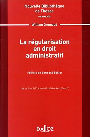 Image du vendeur pour la rgularisation en droit administratif mis en vente par Chapitre.com : livres et presse ancienne