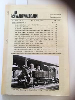 Die Schwarzwaldbahn 14. Jahr Nr.2. Informationsschrift für Eisenbahnfreunde.