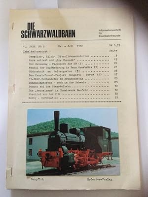 Die Schwarzwaldbahn 10. Jahr Nr. 2 Informationsschrift für Eisenbahnfreunde.