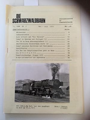 Die Schwarzwaldbahn 11. Jahr Nr. 2 Informationsschrift für Eisenbahnfreunde.