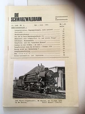 Die Schwarzwaldbahn 12. Jahr Nr. 2 Informationsschrift für Eisenbahnfreunde.