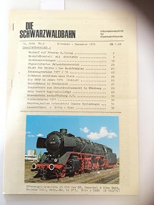 Die Schwarzwaldbahn 14. Jahr Nr. 4 Informationsschrift für Eisenbahnfreunde.