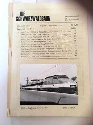 Die Schwarzwaldbahn 10. Jahr Nr. 3 Informationsschrift für Eisenbahnfreunde.