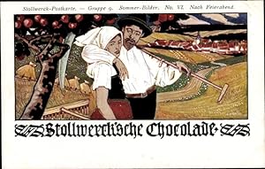 Ansichtskarte / Postkarte Stollwerck'sche Chocolade, Stollwerck Gruppe 9, Sommerbilder VI, Nach F...