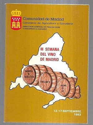 III SEMANA DEL VINO DE MADRID. 12-17 SEPTIEMBRE DE 1983