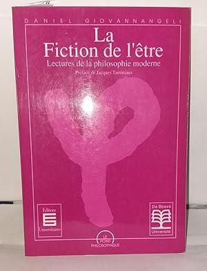 Seller image for Fiction de l'tre for sale by Librairie Albert-Etienne