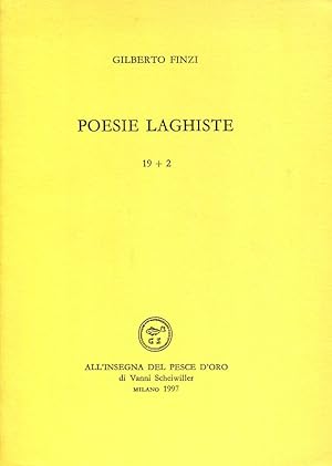 Bild des Verkufers fr Poesie laghiste 19 + 2 zum Verkauf von Studio Bibliografico Marini