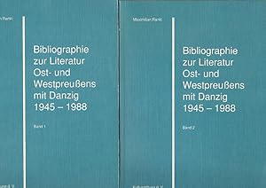 Bild des Verkufers fr Bibliographie zur Literatur Ost- und Westpreussens mit Danzig : 1945 - 1988. Band I und Band II. Bearb. von Kulturstiftung der Deutschen Vertriebenen. zum Verkauf von Lewitz Antiquariat