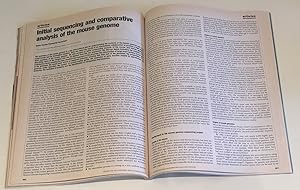 Seller image for Initial sequencing and comparative analysis of the mouse genome. (With several related articles), pp. 520-562 in: Nature, vol. 420, no. 6915, 5 December 2002. SEQUENCING THE MOUSE GENOME for sale by Landmarks of Science Books