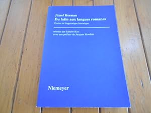 Imagen del vendedor de Du latin aux langues romanes. tudes de linguistique historique. Runies par Sndor Kiss avec une prface de Jacques Monfrin. a la venta por Librera Camino Bulnes