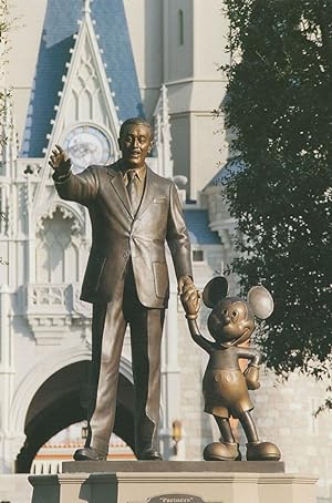 Walt Disney Statue Mickey Mouse Rare Postcard