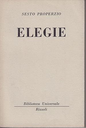Immagine del venditore per Elegie venduto da Libreria Tara