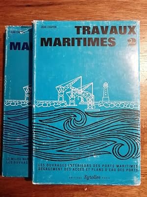 Travaux maritimes complet en 2 volumes 1966 - CHAPON Jean - Architecture Ouvrages des ports Milie...