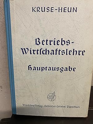 BETRIEBS-WIRTSCHAFTSLEHRE HAUPTAUSGABE.