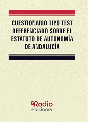 Imagen del vendedor de Cuestionario tipo test referenciado sobre el Estatuto de Autonoma de Andaluca a la venta por Imosver