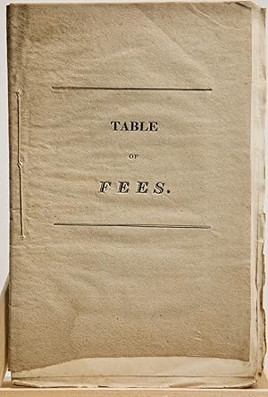 Table of fees