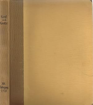 Kunst und Künstler. Jahrgang XVI 1918 Heft 2-4, 6-9 (10 Hefte)