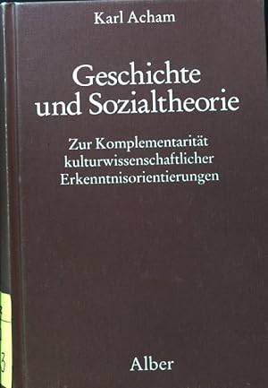 Seller image for Geschichte und Sozialtheorie : zur Komplementaritt kulturwissenschaftlicher Erkenntnisorientierungen. for sale by books4less (Versandantiquariat Petra Gros GmbH & Co. KG)