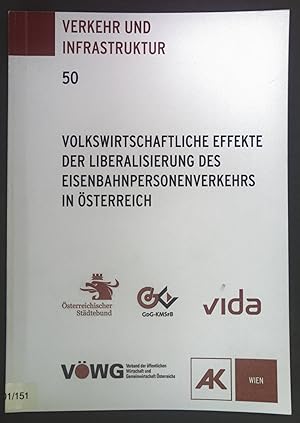 Bild des Verk�ufers f�r Volkswirtschaftliche Effekte der Liberalisierung des Eisenbahnpersonenverkehrs in �sterreich. Verkehr und Infrastruktur ; 50 zum Verkauf von books4less (Versandantiquariat Petra Gros GmbH & Co. KG)