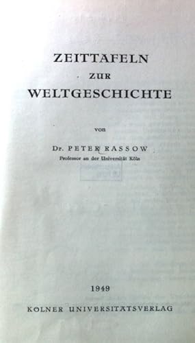 Bild des Verkufers fr Zeittafeln zur Weltgeschichte; zum Verkauf von books4less (Versandantiquariat Petra Gros GmbH & Co. KG)