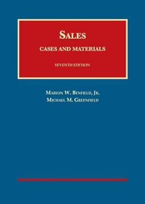 Seller image for Cases and Materials on Sales (University Casebook Series) by Benfield Jr, Marion, Greenfield, Michael [Hardcover ] for sale by booksXpress