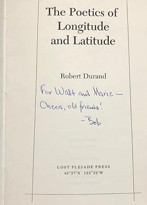The Poetics of Longitude and Latitude Poems by Robert Durand