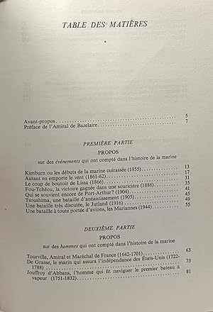 Propos maritimes - préface du Vice-Amiral d'Escadre (C.R.)