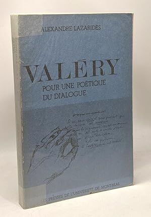 Image du vendeur pour Valry : pour une potique du dialogue mis en vente par crealivres