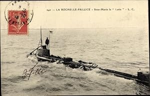 Imagen del vendedor de Ansichtskarte / Postkarte La Pallice Rochelle Charente Maritime, Franzsisches U Boot, Lutin, Sous Marin a la venta por akpool GmbH