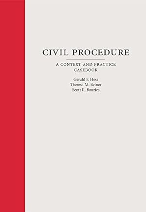 Bild des Verkufers fr Civil Procedure: A Context and Practice Casebook (Carolina Academic Press Context and Practice) [Hardcover ] zum Verkauf von booksXpress