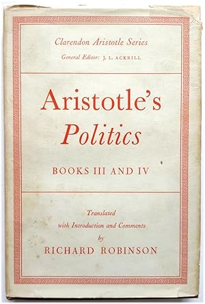 Aristotle's Politics: Books III and IV