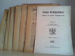 Fuldaer Geschichtsblätter Zeitschrift des Fuldaer Geschichtsvereins. 1926 Hefte 1-12 in 7 Heften.